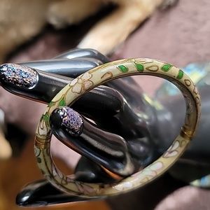 Vintage Hinged Cloisonne Bracelet